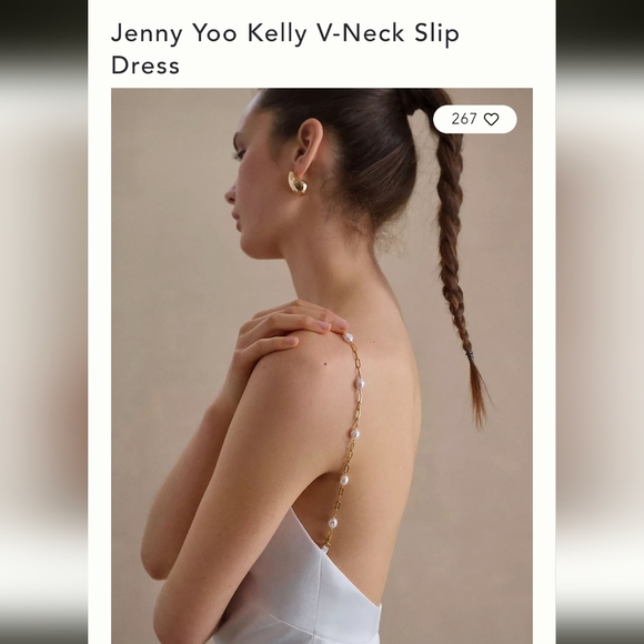 NWT Jenny Yoo Kelly V-Neck Slip Dress - Size 4 - Picture 4 of 7